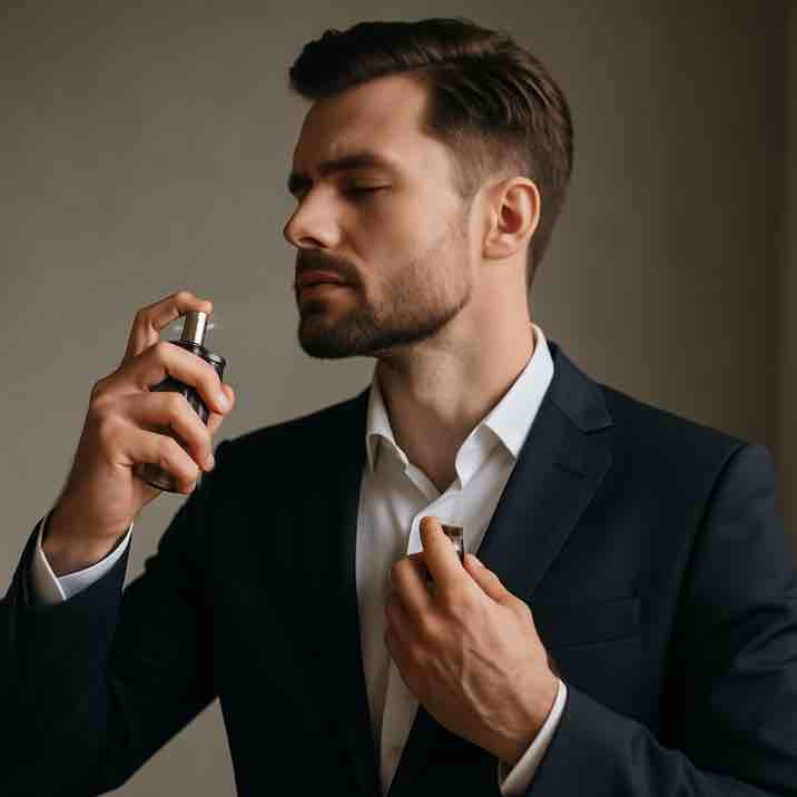 Hugo Boss miesten hajuvesipullo tummalla taustalla
